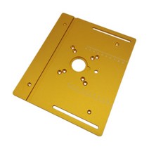 WOZOBUY-알루미늄 라우터 테이블 삽입 플레이트 목공 벤치 톱 다기능 트리머 조각 기계, 03 Gold-B