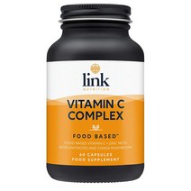 Link Nutrition 링크 뉴트리션 비타민 C 200mg 콤플렉스 아연 바이오플라보노이드 차가버섯 함유 60캡슐, 1세트