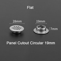 1/2/5/10pcs 스테인레스 스틸 서클 공기 환기 그릴 커버 옷장 캐비닛 메쉬 구멍 플매트 카펫 매트 러그 19mm 25mm 35mm 53mm, [07] Flat 19mm, [02] 5pcs