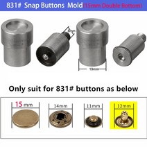 핸드 프레스 펀치 기계 금속 금형 스냅 버튼 더블 캡 리벳 아일렛 그로멧 도구 다이, ykjmj-831sd-15mm