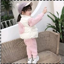 아짱 겨울신상 패딩+티+바지 3종 실속구성 겨울상하세트 자매룩 등하원룩 동그라미패딩3종세트