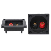 2 PCS 스퀘어 바인딩 포스트 타입 스피커 박스 터미널 컵 와이어 커넥터 보드 90x78mm & 57x57mm, 하나, 검은 색