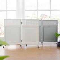 리움 2단 1600 이동식 원목 인테리어 파티션, 화이트