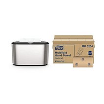 Tork Xpress 핸드타올 디스펜서 흰색 가정용 소형 H2 핸드타올에 적합, Stainless Steel, Dispenser + Hand Towel