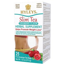 디톡스티 디톡스 차 Hyleys Slim Tea 42 Ct 모듬 - 체중 감량 허브 보충제 정화 및 티백 1 팩, [03] 크랜베리, [05] 25개(12팩)