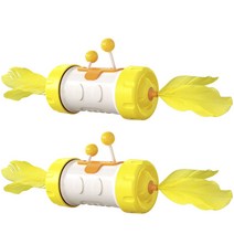 Jeremytown 휠 하이 캣 토이 고양이용 장난감, 2개, Yellow
