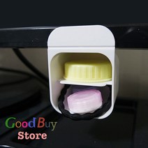 모니터 메모지 수납함 클립 포스트잇 정리함 2칸 흰색