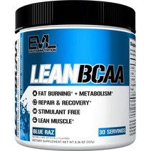이브이엘 EVL LEANBCAA 펫 버닝 메타볼리즘 237g 3가지 종류, 블루 라즈