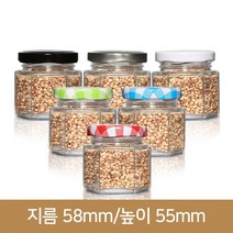유리병 잼병 프리미엄육각70ml(g-6) 46파이, 철마개 골드, 1개