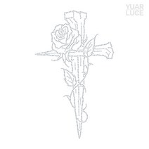 유아루체 장미 십자가 말뚝 ﻿The Rose Cross(Rosenkreutz) - 붙이는 큐빅 핫픽스모티브 / 교회 성당