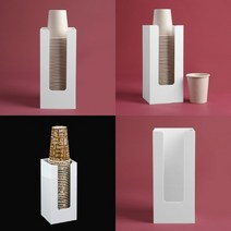 TYDL 종이컵 정리함 화이트, 1개