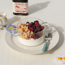 내열글라스 양손 스프볼 700ml / 내열유리 씨리얼
