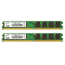 램 2 조각 세트 ddr2 1gb 2gb 800mhz pc2-6400 dimm 데스크탑, 2xddr2 1GB 800MHz