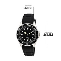 남성 메탈 시계 다이버 스타일 시계 회전 베젤 42mm 다이얼 일본 무브먼트 제네바 고무 스트랩