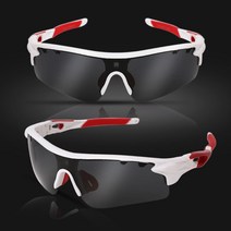 탈착 도스클립 자전거고글 선글라스 교체형 렌즈포함, 레드 파우치+케이스+클리너