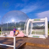 에어로그 공기주입식 팝업 에어텐트야외 자이언트 캠핑 풍선 돔야외 캠핑 pvc 풍선 버블 돔 텐트 투명 풍선 버블 텐트 임대, 1개의 송풍기가 있는 4md