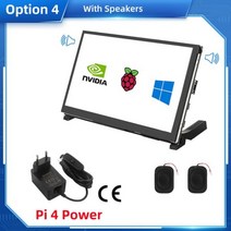 터치 스크린 모니터 라즈베리 파이 7 인치 터치 스크린 IPS 1024x600 HD LCD HDMI 호환 디스플레이 + 홀더, 04 Option 4