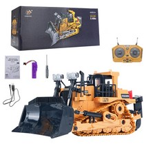 120 RC 굴삭기 덤퍼 RC 자동차 24G 원격 제어 엔지니어링 차량 크롤러 트럭 불도저 어린이 장난감 소년 어린이 선물, bulldozer 1B