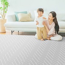 논슬립매트 폭신한 쿠션매트 충격완화 미끄럼방지 헤링본 놀이방매트 층간소음 거실놀이 pvc 아기 유아 베란다 복도 농막 장판 컨테이너바닥 생활방수 항균매트 100% 국내생산, 헤링본화이트_마블 1M