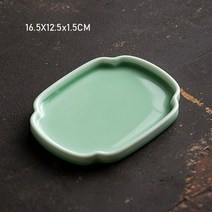 호승 차판 레트로 사각형 냄비 베어링 건조 양조 테이블 세라믹 섬세한 차 트레이 스낵 플레이트 딤섬 말린 과일 액세서리, [01] 16.5X12.5X1.5CM, [01] A