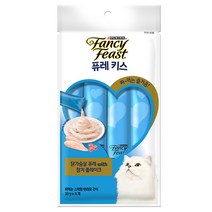 퓨리나 팬시피스트 퓨레키스 닭가슴살&참치플레이크 10g 4개입, 1개