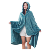 입는 담요 두꺼운 모포 집순이 이불 먼지없는 극세사 블랭킷 모포 날다람쥐 담요 후드 사무실 숄 작은 담요 낮잠 담요 학생 후드 케이프 담요 담요 사계절 유니버설 망토 단색