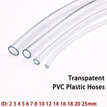 1M/3M PVC 소프트 호스 ID 2 3 4 5 6 8 10 12 14 16 18 20 25mm 무취 플라스틱 투명 워터 펌프 플렉시블 튜브, 1m (3.28ft), ID 20mm x 22mm OD