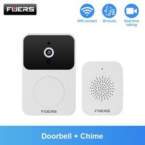 도어벨 비디오 FUERS 무선 초인종 WiFi 야외 카메라 보안 도어 벨 야간 투시경 인터콤 음성 변경 홈 모니터, CHINA, Kit 3