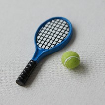 취미 테니스 매니아 선물용 라켓 테인스공 세트 2개 미니어처