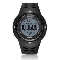 다이빙컴퓨터 노스엣지 프리다이빙디지털 남성 시계 야외 스포츠 방수 블루 밀리터리 손목 Reloj Hombre, 02 WHITE