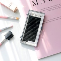 윙윙 미앤비즈 벨벳 속눈썹 [20줄] 속눈썹연장 속눈썹재료, 1개, C/0.15/8mm