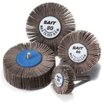 통합 연마재 71012 - 장착형 플랩 휠 - 알루미늄 옥사이드 120 그릿 휠 직경 1인치 15개 팩