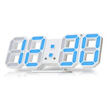 촘스토리 미니 3D LED 벽시계 23cm, 블루