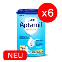 (대용량) 압타밀 킨더밀쉬 프로누트라 플러스 2단계 800g 6개_리뉴얼 분유_용량 꼭 확인하세요!!, 6개