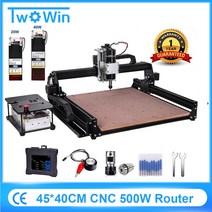 트리머 라우터 목재라우터 무선라우터 전기라우터 4540 3 축 CNC 우드 라우터 500W 커터 레이저 조각기 PCB 밀링 절단 금속 아크릴 DIY 드릴링 타각기, 5.40w laser - Normal