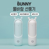 버니 물바람선풍기 3in1 선풍기 보조배터리 미스트, 화이트