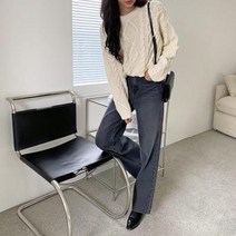 바보사랑 여자 캐주얼 꽈배기 짜임 깔끔한 니트 티셔츠.옷자락(무료배송)