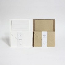편지지 세트 미니편지지 화이트 크라프트 메세지 메시지 엽서