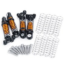쇽업쇼바 Axspeed 4pcs 쇼크 업소버 kyosho mini-z 4x4 118 jimny 124 지프 랭글러 hilux 서핑 rc 크롤러 용 조절식 댐퍼 단축, 4개