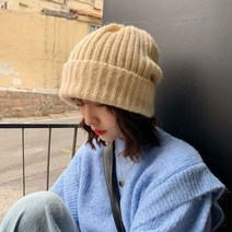 데일리 울니트 오버 비니 6색상 겨울 모자 후리스 털 방울 니트비니 빅사이즈비니