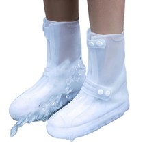 21cm 하이탑 여성 어린이 비신발 비오는날 비올때 레인 운동화 커버 덮개 장화 휴대용 실리콘 방수, XL（신발245mm추천）