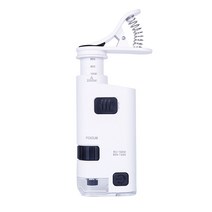 Phone Digital Microscope Camera with LED Light Universal Mobile Magnifying Glass Macro Lens Zoom Cli, 한개옵션0