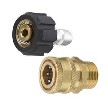 Press전류e Washer Adapter Set Qui용량 Connect Kit Metric M22 15Mm Female Swivel To M22 Male Fittin, 01 Bla용량