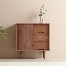 제이픽스 줄리아 고무나무 원목 슬라이딩 높은 거실 서랍수납장 800, 화이트