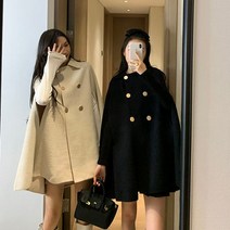 여성 케이프 코트 자켓 가을 코디 망토 숄 모직 CAPE123