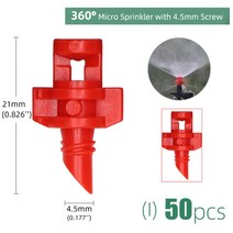 밭물주기 물주는기계 미니 대형 이동식 스프링쿨러 muciakie 20pcs 분무 노즐, ix 50pcs 레드