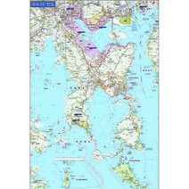 여수시전도 소-중-대 선택가능 전라남도 여수지도, 코팅형 소형 78x110cm