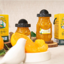 제주 차선물세트 설렘이가득한 한라봉 천혜향 레드향 황금향 풋귤 오미자 백년초 댕유자 하귤, 제주 액상차 320g, 황금향차