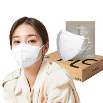 플로우 KF94 귀안아픈 숨쉬기편한 새부리형 마스크 대형, 50개입, 1개, 스노우 화이트
