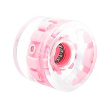 라이트 업 롤러 78A 경도 유지 LED 라이트 70x51mm 플라이휠 PU 스케이트 보드 휠 스케이트 보드 크루저 복열, 핑크 베어링 없음